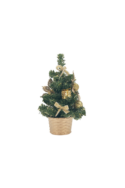 Christmas Magic Decorated Table Tree Gold 20cm