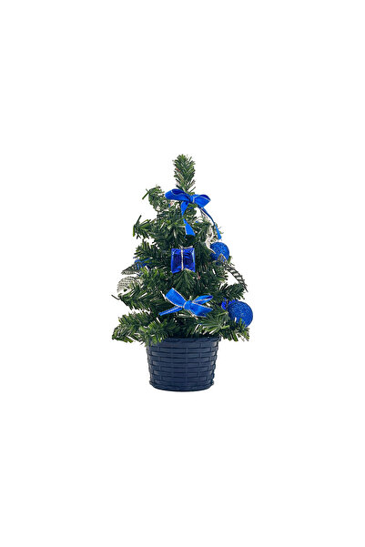 Christmas Magic Decorated Table Tree Blue 20cm