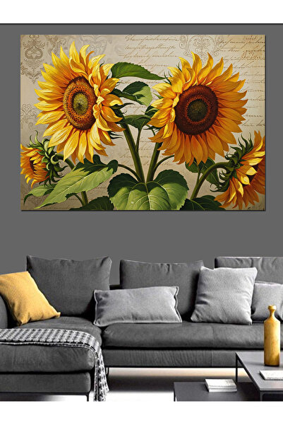 KanvasSepeti Günebakan Vopsea în ulei de înaltă calitate texturat Canvas Canv...