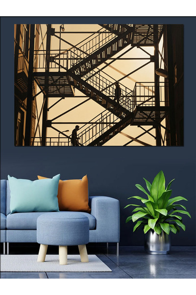 KanvasSepeti Visokokvalitetna metalna slika uljanim bojama Teksturirano Platn...