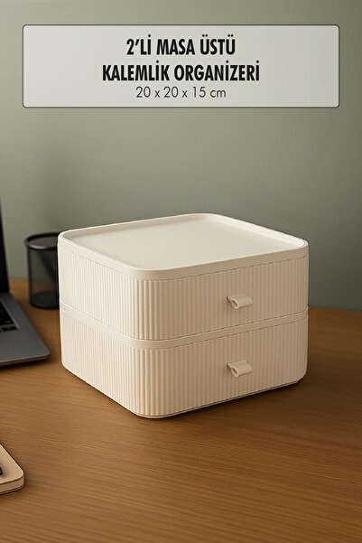 EWs 2-ярусний пенал з висувними ящиками & настільний органайзер для офісу & б...