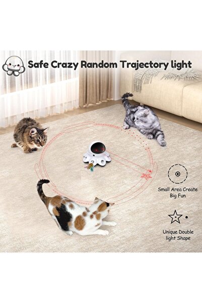 NO BRAND Cat toy, 8-hole mouse mobile spring, USB rechargeable