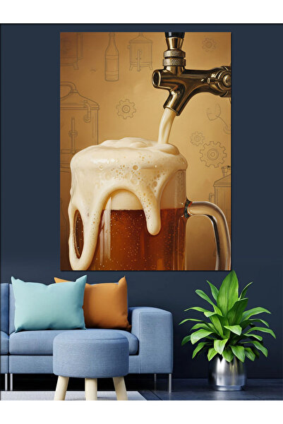 KanvasSepeti Bira Musluğu Pictură în ulei de înaltă calitate texturat Canvas ...