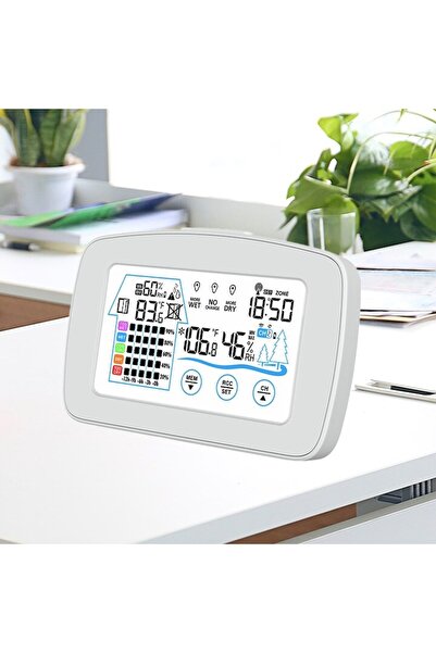 OEM Wireless weather station with external sensor, indoor/outdoor temperature & humidity, white