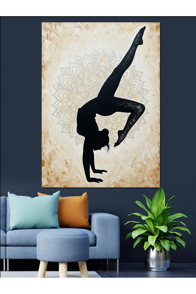 karizmart Esnek Jimnastik Hareketi Yapan Dekoratif Kanvas - Mdf Ahşap Tablo
