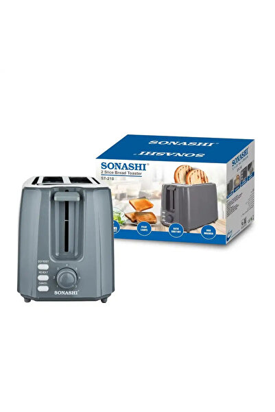sonashi ST-210 2 Slicer Capacity Bread Toaster With Defrost Reheat And Cancel Function- Gray