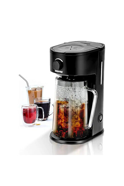 Geepas GCM41516 Ice Tea/Coffee Maker 700W With Permanent Nylon Filter And 2.5Ltr Capacity- Black