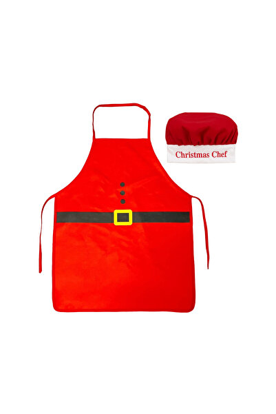 Christmas Magic Santa Chef Apron Set Adult Size 54x78cm