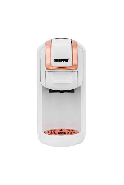 Geepas GCM41526 4 in 1 Coffee Capsule Coffee Machine 1450W With 600ml Detachable Water Tank- White A