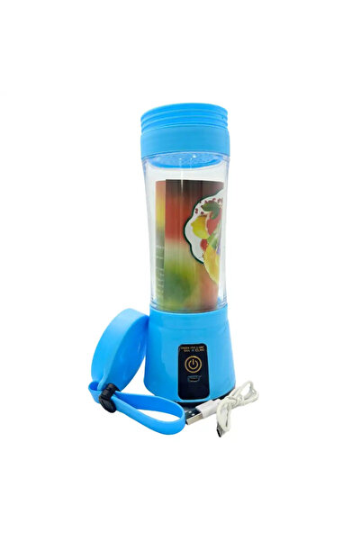 portable And Rechargeable Blue Colored Battery Juice Blender - 380ml