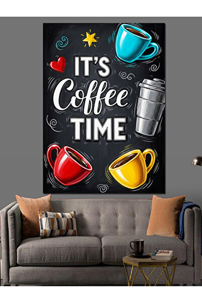 KanvasSepeti "Ora cafelei" Pictură în ulei de înaltă calitate texturat Canvas...