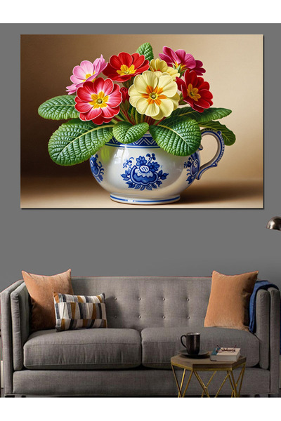 KanvasSepeti Pictură în ulei de înaltă calitate, brodată cu faianță, d textur...