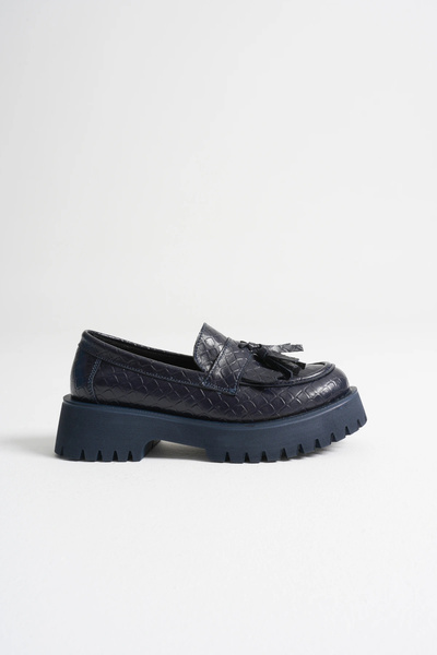 MFT AYAKKABI Women's daily comfort tassel loafer - navy blue