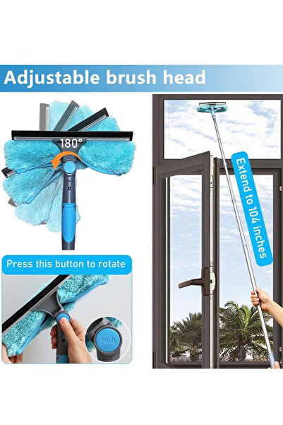 Generic Microfiber Dusting Kit (6-piece) - Washable Dusting Tools with Extendable Rod