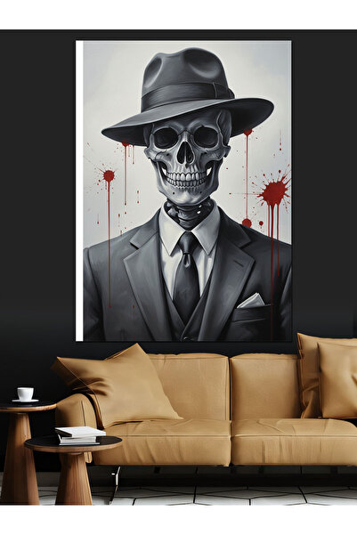 KanvasSepeti Μαύρο και άσπρο Υψηλής ποιότητας ελαιογραφία Με υφή Καμβάς Καμβά...