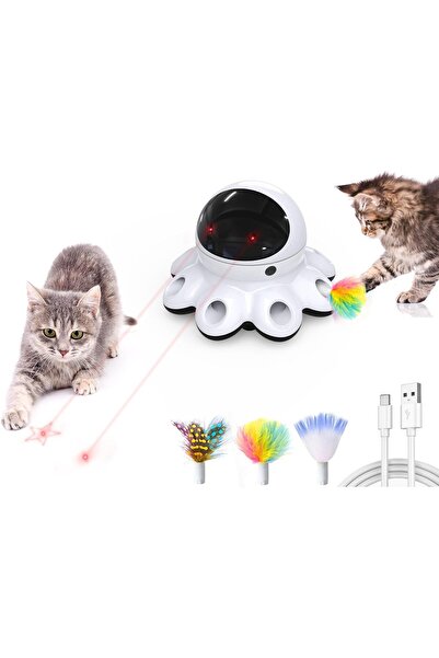NO BRAND Cat toy, 8-hole mouse mobile spring, USB rechargeable