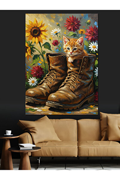 KanvasSepeti Cizme Pantofi Vopsea în ulei de înaltă calitate texturat Canvas ...