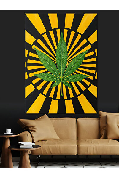 KanvasSepeti Yellow Rayed Pictură în ulei de înaltă calitate texturat Canvas ...