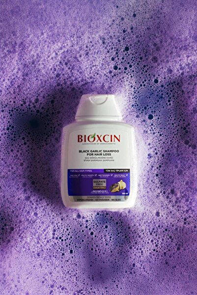 Bioxcin Black Garlic Anti-Hair Loss Shampoo 3X300 ml (3 Pcs) + 100ml Facial Cleansing Gel Gift
