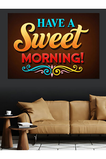 KanvasSepeti "O dimineață dulce" Pictură în ulei de înaltă calitate texturat ...