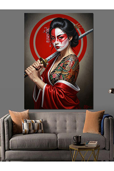 KanvasSepeti Pictură în ulei de înaltă calitate, pictată în roșu, texturat Pâ...