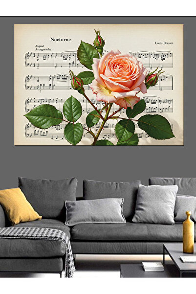 KanvasSepeti Trandafir roz și pictură în ulei de înaltă calitate texturat Can...