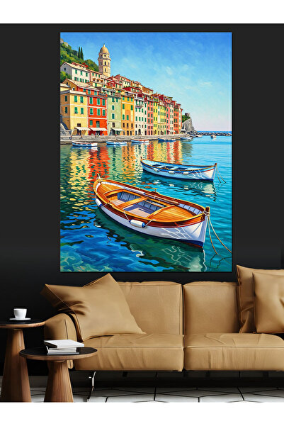 KanvasSepeti Canalul Veneției Pictură în ulei de înaltă calitate texturat Can...
