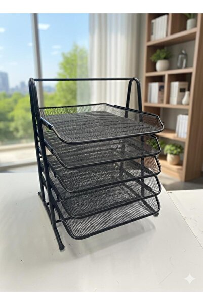 Libra Metal 5 Katlı Masaüstü Evrak Rafı – Dayanıklı Ofis Düzenleyici