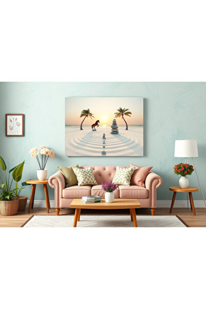 GGMag Tablouri Painting, Balance at Sunset that captures the spirit of freedom and the beauty of nature, size 50x70 cm