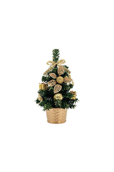 Christmas Magic Decorated Table Tree Gold 20cm