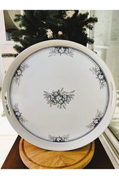 Madame Coco Blancha Round Tray - 35.5 X 35.5