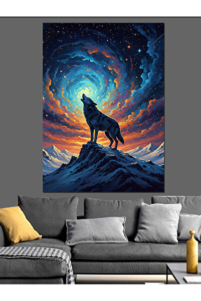 KanvasSepeti Sub Lună Plină Pictură în ulei de înaltă calitate texturat Canva...