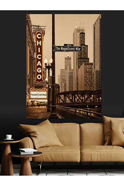 KanvasSepeti New York City Pictură în ulei de înaltă calitate texturat Canvas...