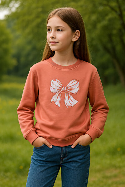 Roya Kids Clup سترة رياضية للفتيات من روييا 176-11-25 - مطرزة بفيونكة، بأكمام...