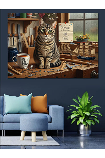 KanvasSepeti Drăguță pictură în ulei de înaltă calitate pe blat texturat Canv...