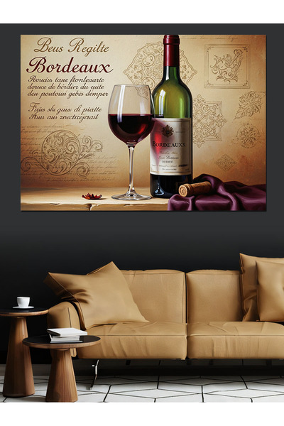 KanvasSepeti Vin Roșu și Pictură în ulei de înaltă calitate texturat Pânză Ca...