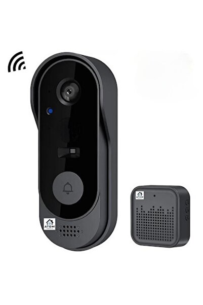 ATOM DEALS ATOM DEALS®️ Smart Video Doorbell Compatible with Tuya, IP65, WiFi, Battery, Two-Way Audio