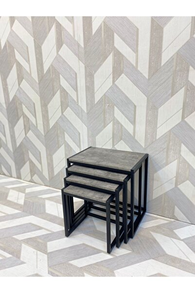 DEC24 Nesting Service Table Set - 4 Pieces - Modern and Space-Saving