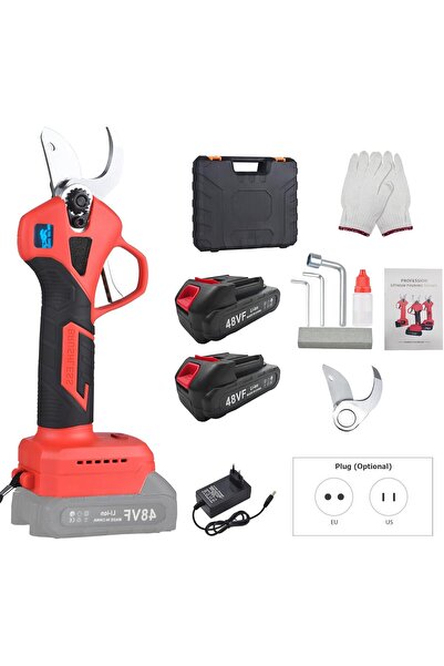 EACAM Electric Pruning Shears 30mm 48V 2000mAh Cordless Pruner with Spare Blade
