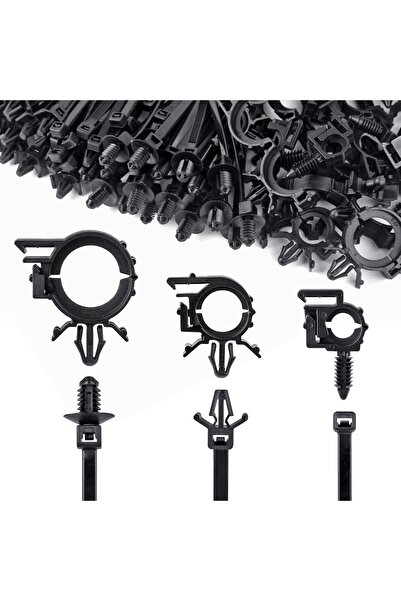 Generic روابط كابلات دفعية ومشابك توجيه أسلاك لحجرة محرك السيارة، مقاس عالمي،...