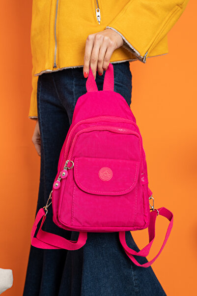 MEGA ÇANTA Unisex Adjustable Strap Zippered Clinker Fabric Backpack Bodybag