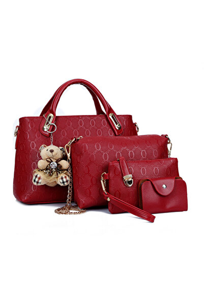 EHOME 4pcs Set Handbags for Women Shoulder Bag Purse Card Holder Shopper Tote Satchels