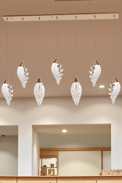 Renkoled Aydınlatma 3 Renk Işıklı Modern Sarkıt Led Avize Salon,oda ,mutfak s...