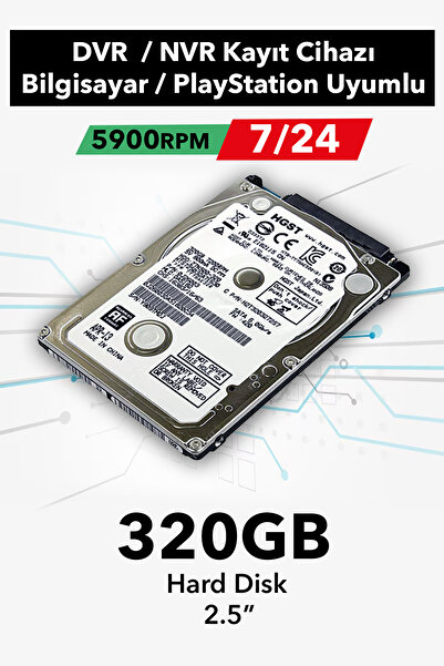 Toshiba 320GB HARD DİSK - 5900RPM 7/24 VİDEO DİSK GÜVENLİK KAMERASI SİSTEMİ - GÜVENLİK KAMERASI