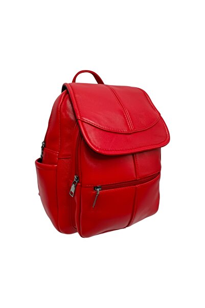 EVoStyle Women’s Genuine Leather Backpack – Eveline R105-RED