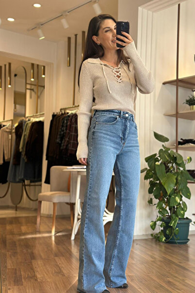 Unique Boutique Blue Washed Straight Jeans