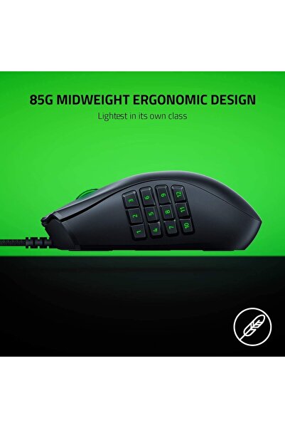RAZER Naga X MMO Gaming Mouse — 16 Programmable Buttons, 5G Optical Sensor, Chroma RGB, Speedflex
