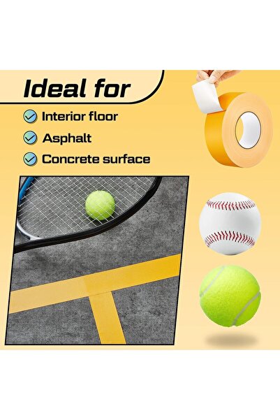 AZONEE Single Sided Carpet Duct Tape, 5CM x 50M Outdoor Court Marking Tape