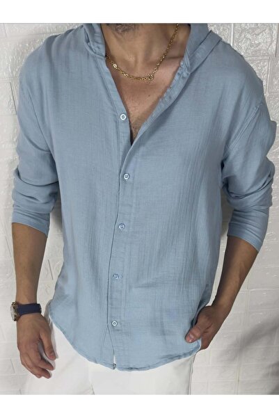 THMANY Müsli̇n Kumaş Kapşonlu Gömlek