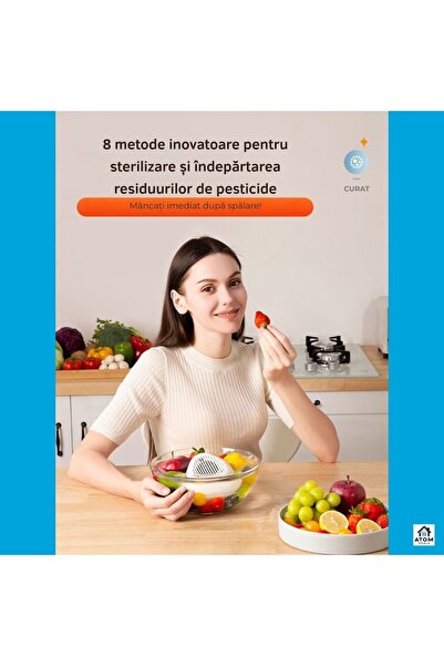 ATOM DEALS Food Purifier (White) — Hydroxyl Ion Technology, USB Magnetic Charge, IPX7